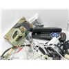 Image 3 : BOX WITH RANDOM REMOTES, CORDS, CORDLESS PHONE & MORE