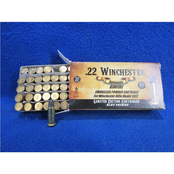 Collector Ammo - 22 Winchester Auto RF 45gr Cartridges