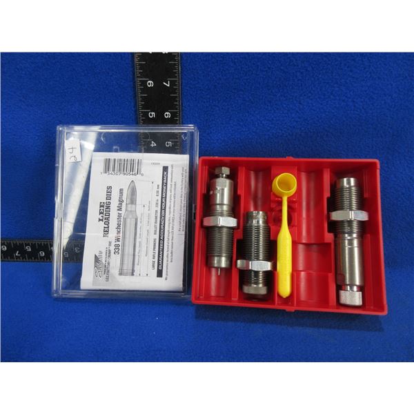 Lee 338 Win. Mag 3 Die Set with Powder Measure