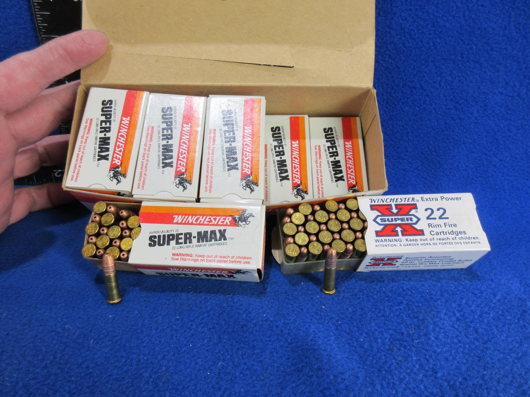 22 LR 34gr HP HV Super-Max Winchester Cartridges