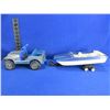 Image 1 : Tonka Jeep CJ with Trailer and Speed Boat