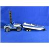 Image 2 : Tonka Jeep CJ with Trailer and Speed Boat