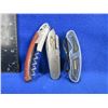 Image 1 : 3 Folding Pocket Knives - 2 Have Damage