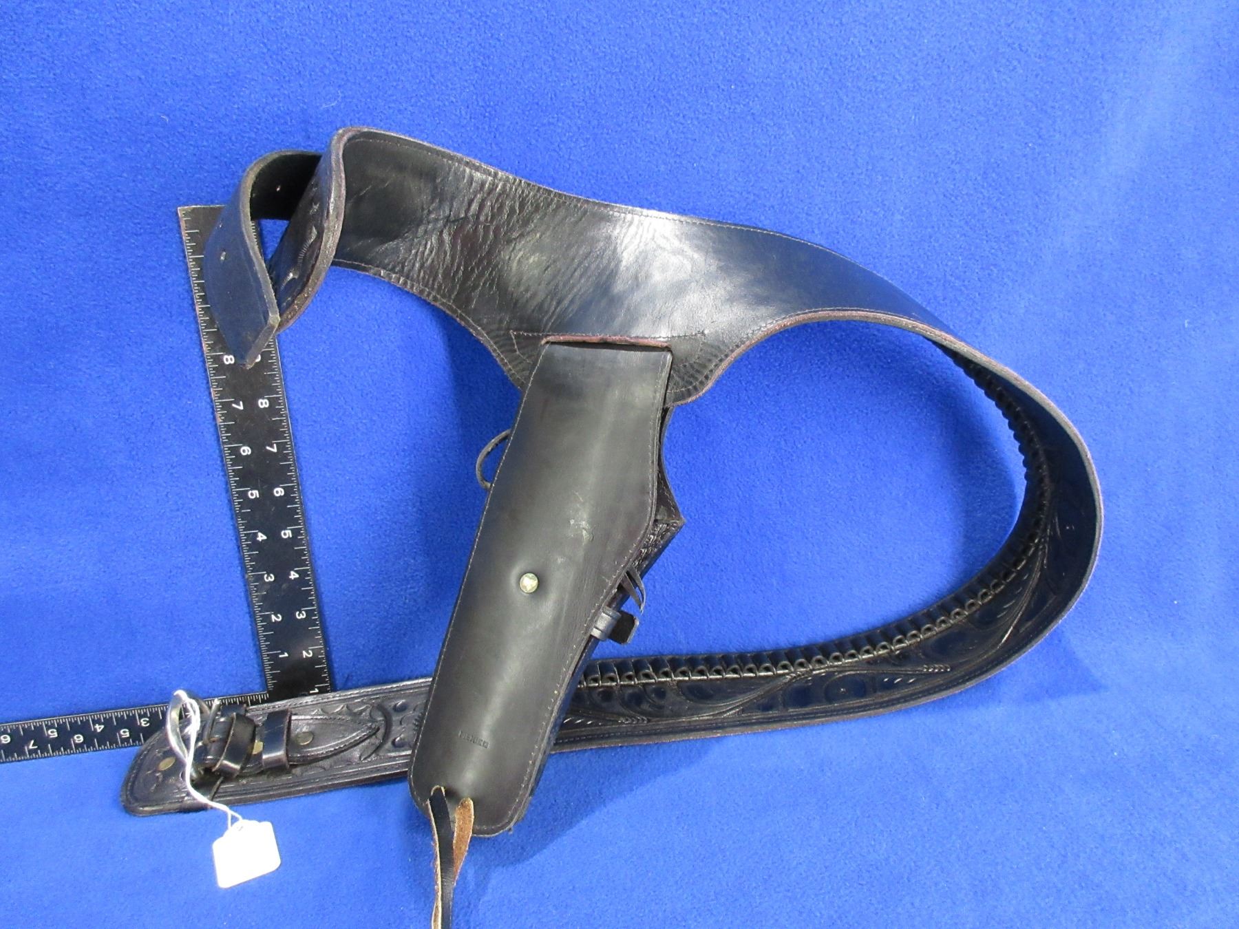 Black Leather Ammo Belt With Holster black-leather-ammo-belt-with-holster