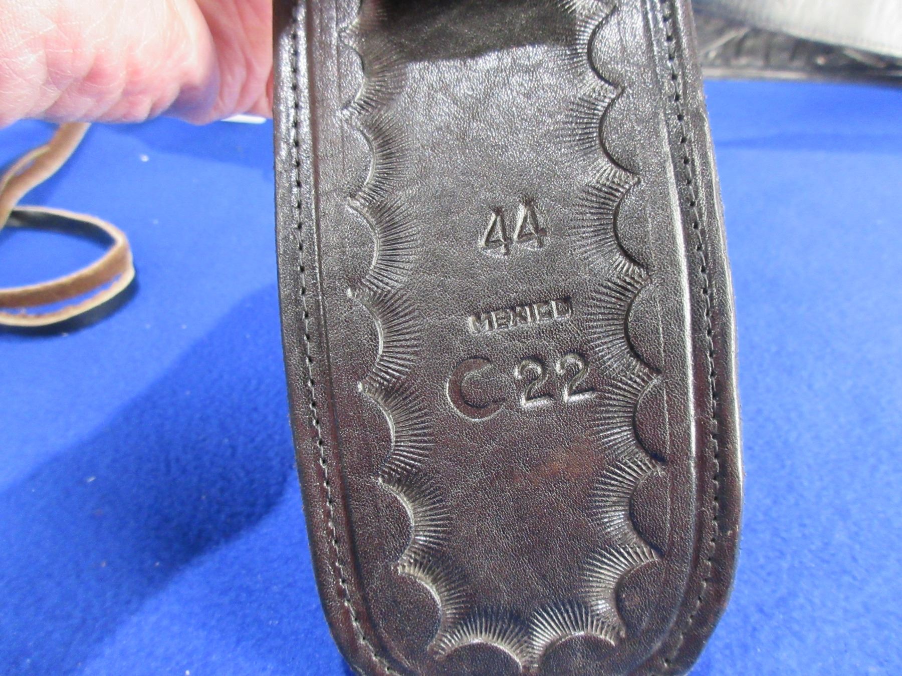 Black Leather Ammo Belt With Holster black-leather-ammo-belt-with-holster
