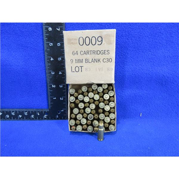 9MM Blank C30 Cartridges - Box of 64 - Must Ship Purolator