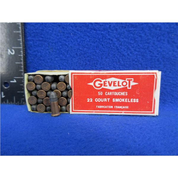 Collector Ammo - 22 Court (Short) Gevelot Cartridges