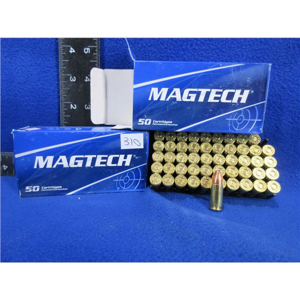 9MM Luger 124gr FMJ Magtech Cartridges - 2 Boxes of 50
