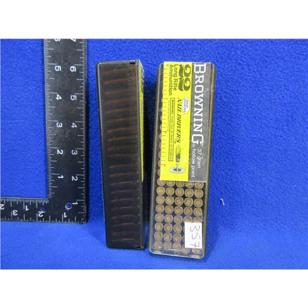 22 LR 37gr HP HV Nail Drivers Browning Cartridges