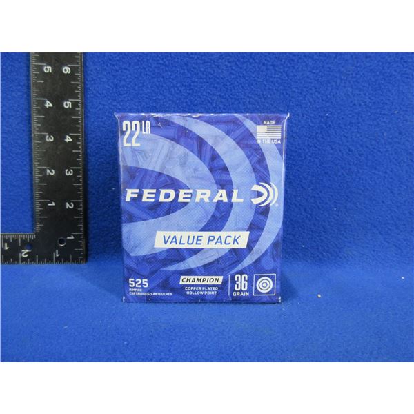 22 LR 36gr HP Copper-Plated Federal Champion Cartridges