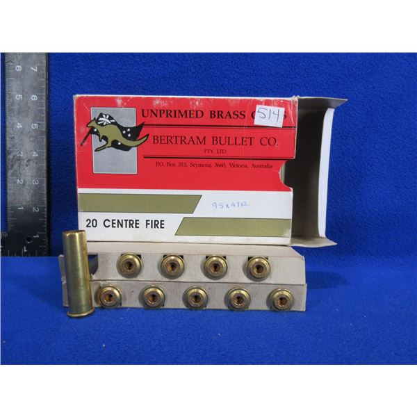 NEW - Brass Only - 9.5X47R Unprimed - Box of 20