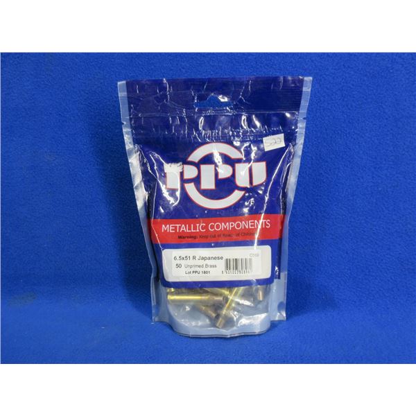 NEW - Brass Only - 6.5X51 R Japanese Unprimed PPU