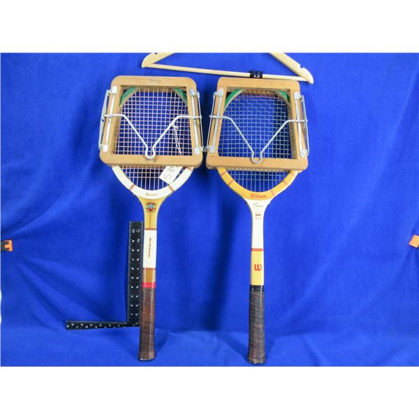 2 Vintage Tennis Rackets - Wilson and Slazenger