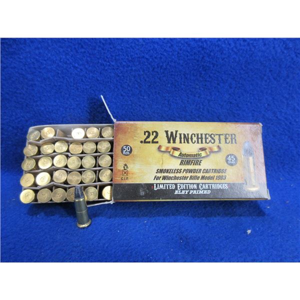 Collector Ammo - 22 Winchester Auto RF 45gr Cartridges