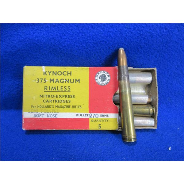 Collector Ammo - 375 Mag 270gr SP SN Kynoch Cartridges