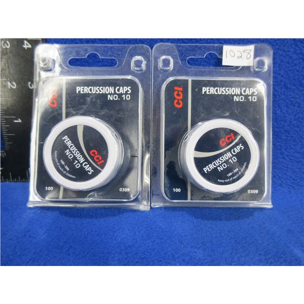 NEW - CCI No. 10 Percussion Caps - 2 Packs of 100