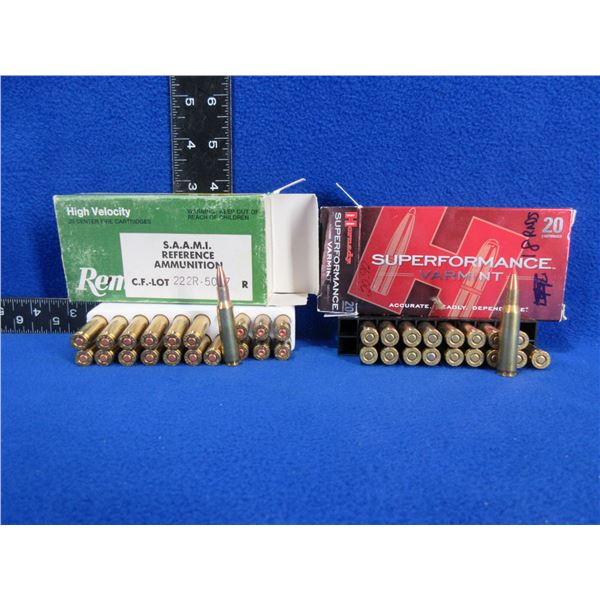 222 Rem. 50gr Hornady and Remington Cartridges