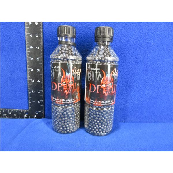 Blaster Devil Airsoft BB's - 0.43g/6mm BB - 2 Bottles of 3000