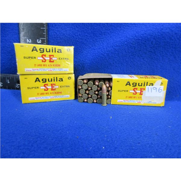 22 LR HV Copper Plated Aguila Cartridges - 3 Boxes of 50