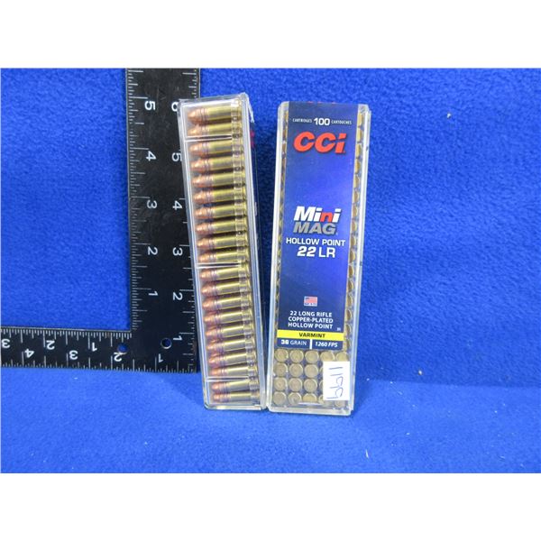 22 LR 36gr HP Copper-Plated Mini Mag CCI Cartridges