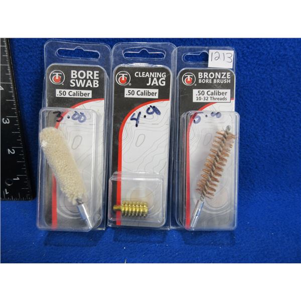 NEW 50 Cal Bore Swab, Cleaning Jag and Bore Brush