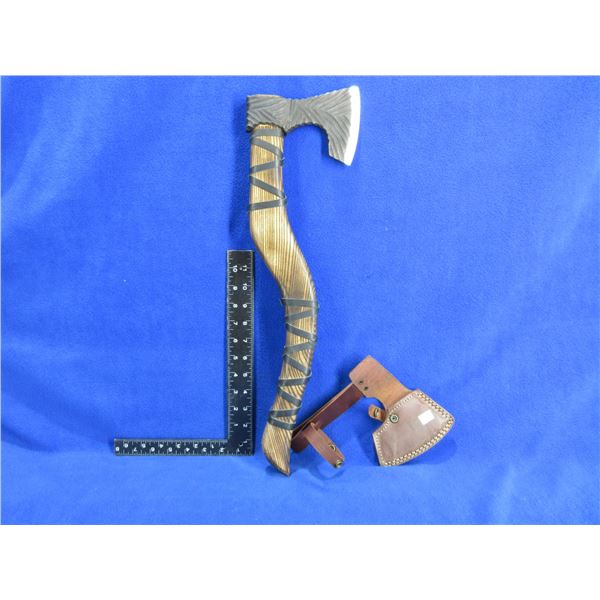 NEW - Viking Style Battle Axe with Leather Wrapped Handle