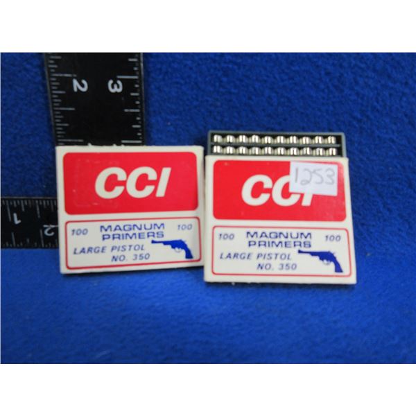 CCI No. 350 Large Pistol Magnum Primers - 2 Boxes of 100