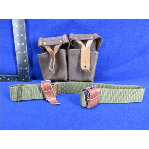Mosin Nagant Sling (NEW) and Leather Ammo Pouch