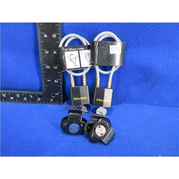 2 Cable Locks with 2 Keys Each and 2 Trigger Locks