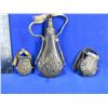 Image 2 : Brass Powder Flask and 2 Brass Buckshot Purses