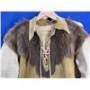 Image 2 : Leather Tunic (Jacket) with Fur Trim - Appears L/XL