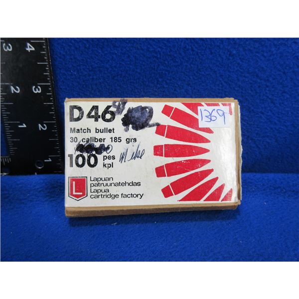 30 Cal. 185gr Match Lapua Bullets - Sealed Box of 100