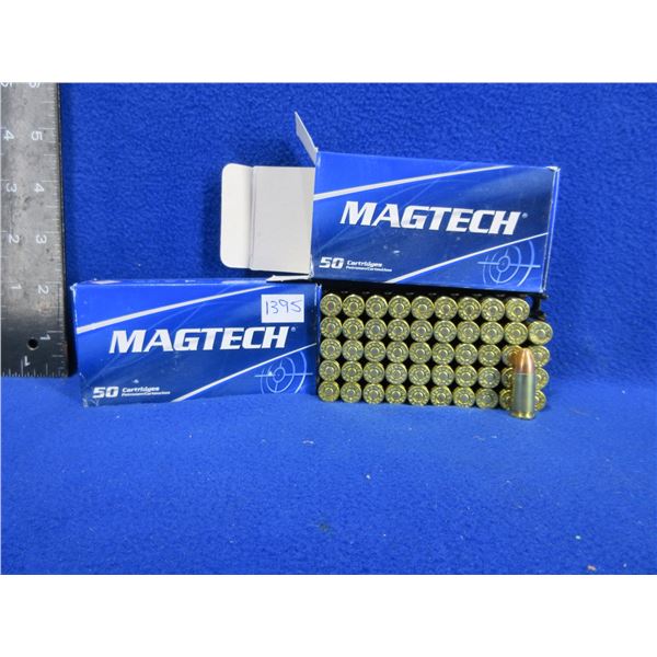 9MM Luger 124gr FMJ Magtech Cartridges - 2 Boxes of 50