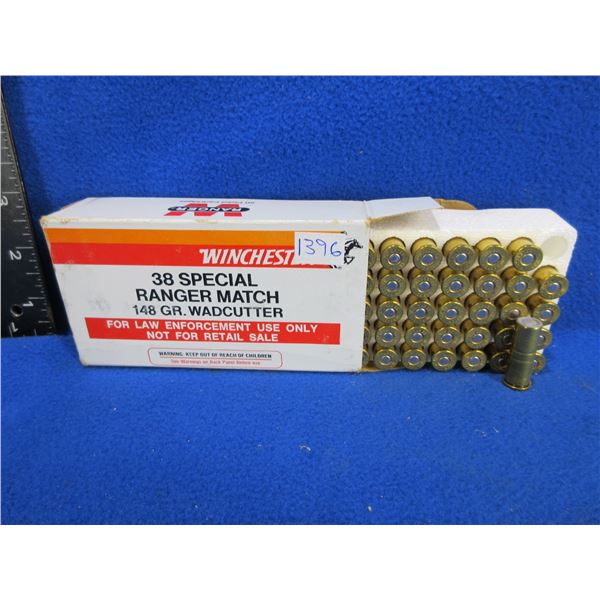 38 Spl 148gr Wadcutter Ranger Match Cartridges