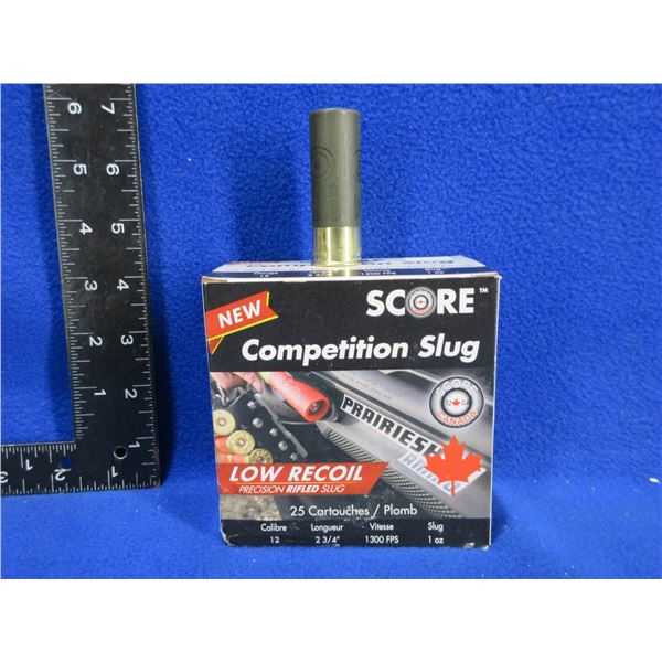 12 Ga 2 3/4" 1 oz Rifled Slug Low Recoil Score Shotshells