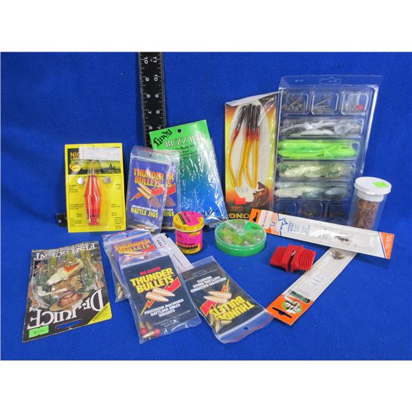Lot of Misc. Fishing Tackle - Hooks, Lures, Weights Etc.