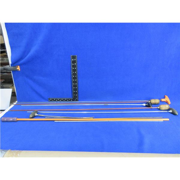 Lot of 5 Assorted Cleaning Rods and Parts