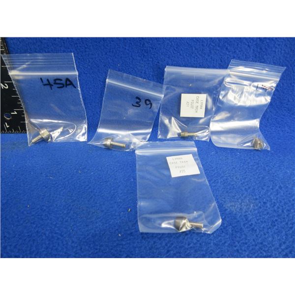 5 Lyman Case Trim Pilots - 9MM, 24, 35, 39, 45A