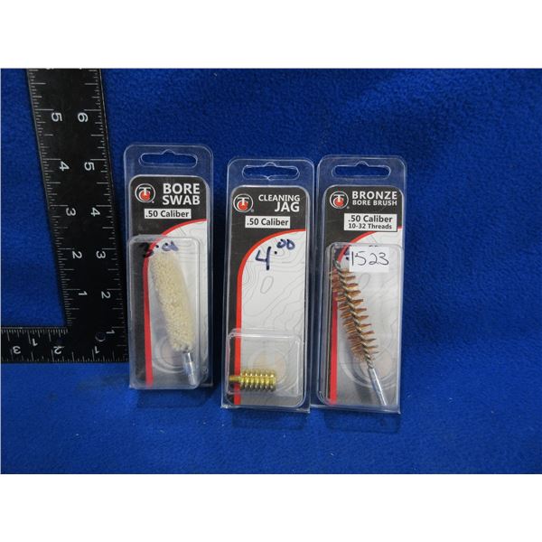 NEW 50 Cal Bore Swab, Cleaning Jag and Bore Brush