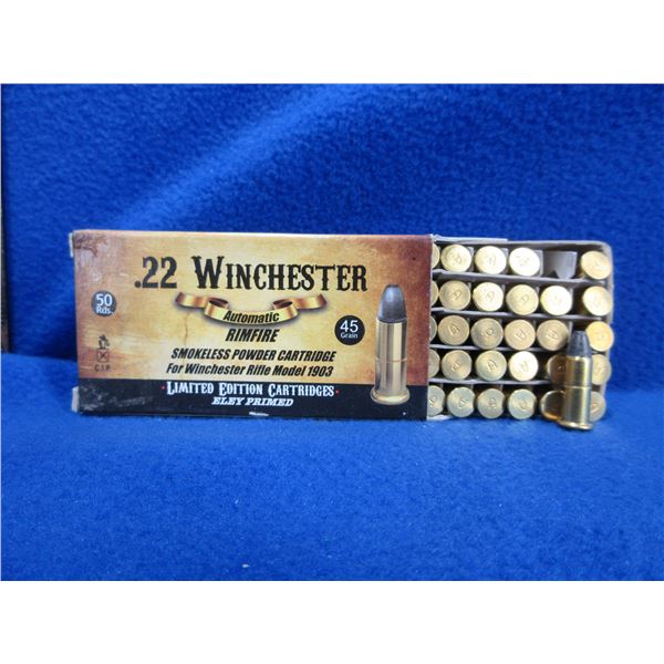 Collector Ammo - 22 Winchester Auto RF 45gr Cartridges