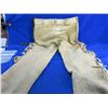 Image 2 : Buckskin Leather Pants with Fringes - Appear Homemade