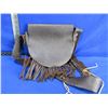 Image 1 : Leather Black Powder Possibles Bag with Fringes