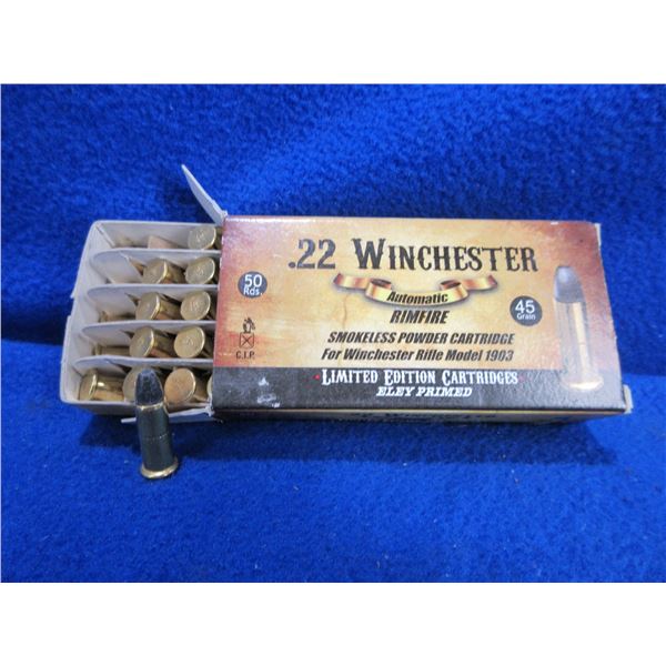 Collector Ammo - 22 Winchester Auto RF 45gr Cartridges