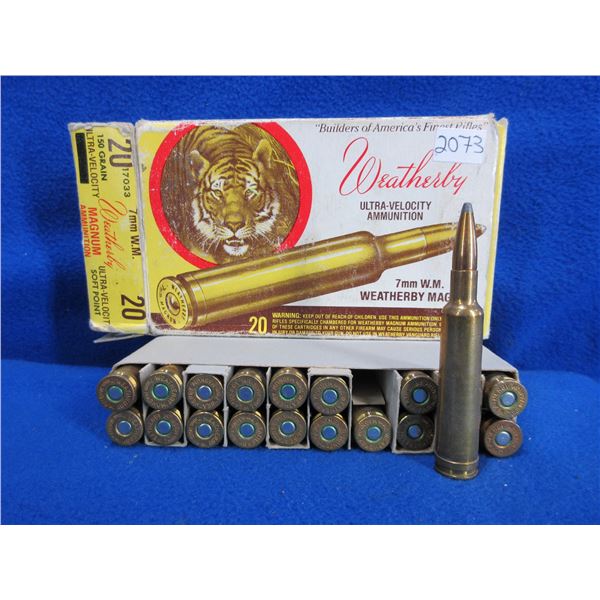 7MM Wby Mag 150gr UV SP Weatherby Cartridges