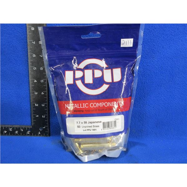 NEW - Brass Only - 7.7X58 Japanese Unprimed PPU