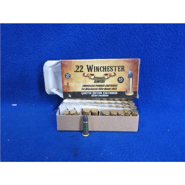 Collector Ammo - 22 Winchester Auto RF 45gr Cartridges
