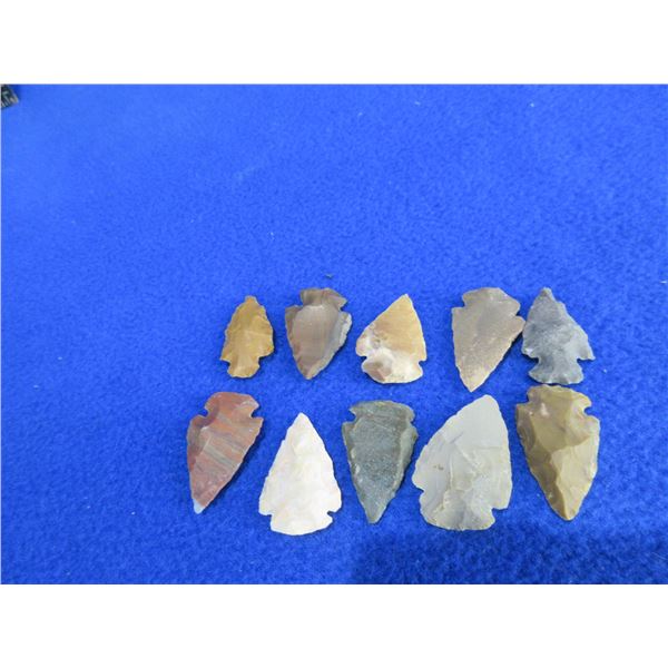 10 Arrowheads - Approx. 3/4" to 1 1/4" Length