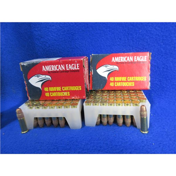 22 LR 38gr HP HV Copper Plated American Eagle Cartridges