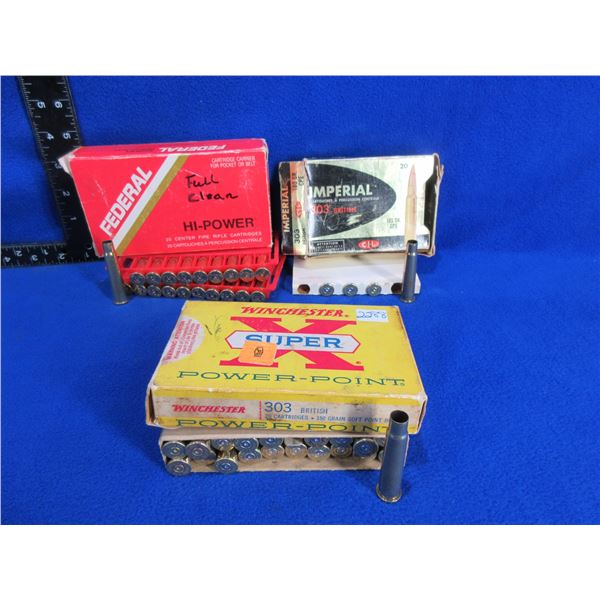 Brass Only - 303 British Unprimed - 2 Boxes of 20, Box of 4