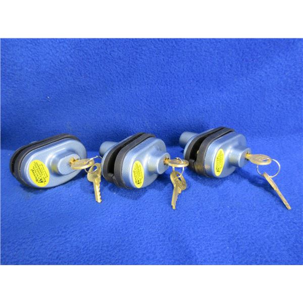 3 Trigger Locks Keyed Different with 2 Keys Each